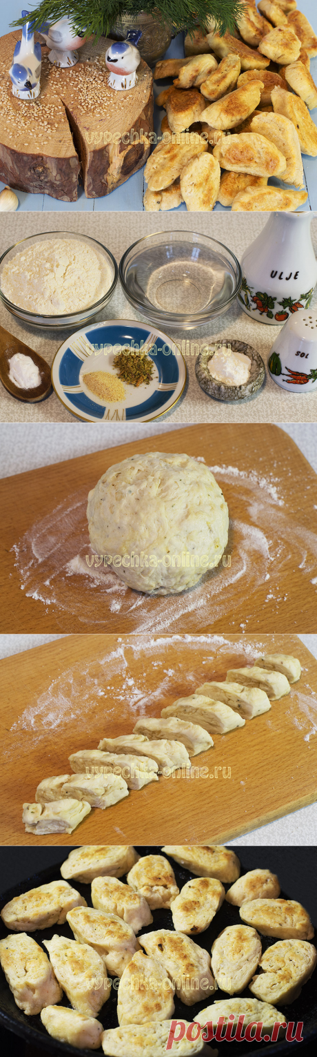 Постные пампушки с чесноком