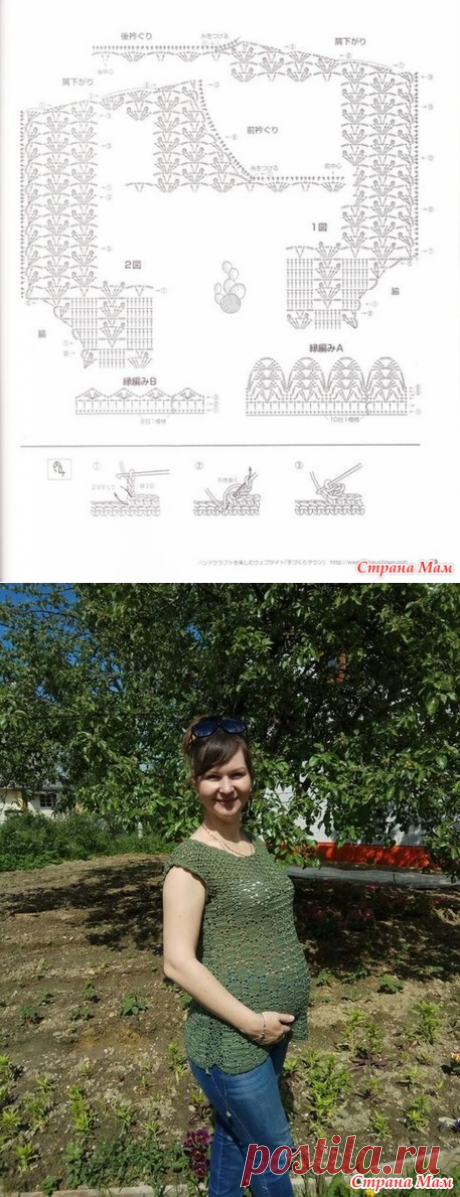 Топ крючком для беременной - Вязание - Страна Мам