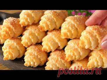 Лучший рецепт печенья из творога! За 10 минут! Быстро и очень вкусно!