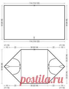Жакет из прямоугольника спицами - Вязание для женщин спицами. Схемы вязания спицами