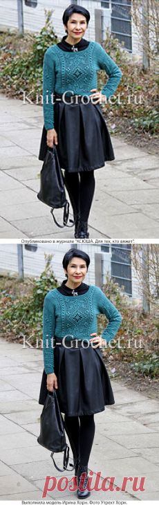 Женский пуловер крючком. - Пуловеры женские крючком - Вязание крючком - Каталог статей - Вязание спицами и крючком