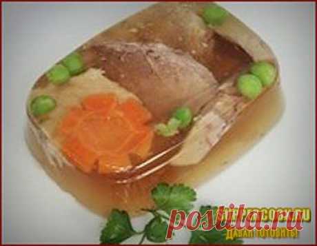 Холодные закуски - заливное из языка - рецепт заливного