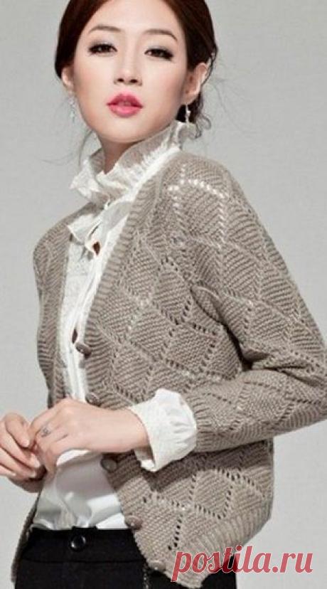 Узор для кофты спицами | Рукоделие и вязание