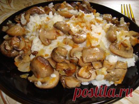 Рис с шампиньонами | БУДЕТ ВКУСНО!