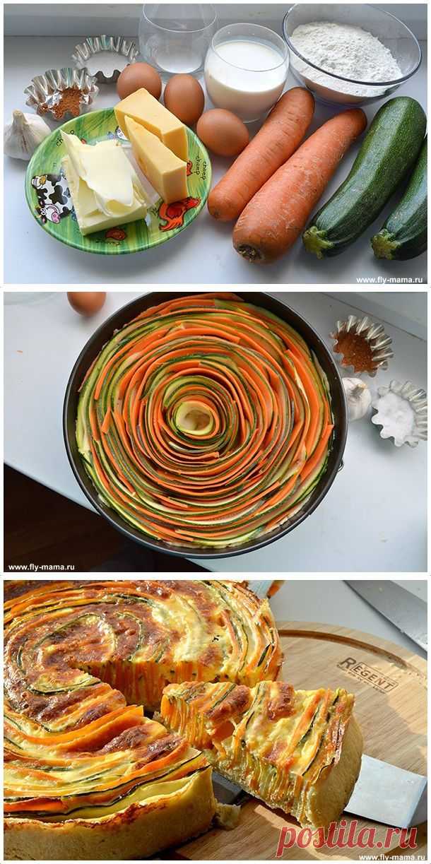 Пирог с цуккини и морковью