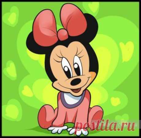 Minnie Mouse - пошаговое рисование для детей / Уроки рисования для начинающих карандашом, поэтапный метод / КлуКлу. Рукоделие - бисероплетение, квиллинг, вышивка крестом, вязание