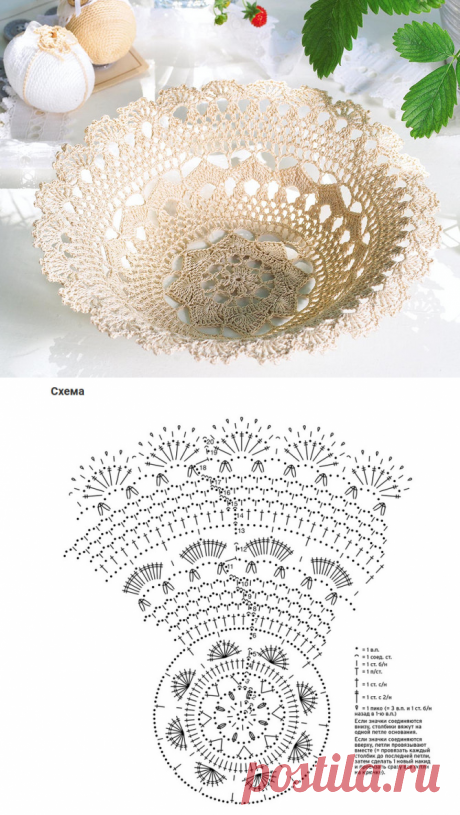 Красивая ажурная ваза! Вяжем крючком…