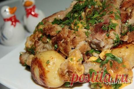 ВкусЛандия - Запеченные молодой картофель, курица и цветная капуста