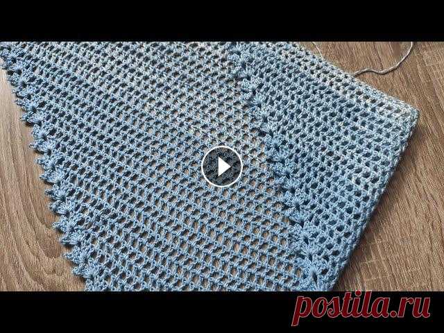 МК. Простая красивая шаль крючком(Бактус для начинающих Здравствуйте ,сегодня видео учу как связать быстро бактус к осени.Легко и просто!!! Мой Вышивальный Канал на Яндекс Дзен - Мой Вязальный Канал на Янде...