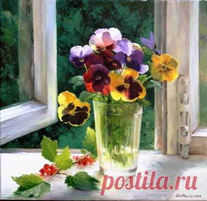 ஜ═════ஜ۩۞۩ஜ═════ஜ
Анна Ахматова
И анютиных глазок стая
Бархатистый хранит силуэт - 
Это бабочки, улетая,
Им оставили свой портрет.
Ты - другое... Ты б постыдился
Быть, где слезы живут и страх,
И случайно сам отразился
В двух зеленых пустых зеркалах.
3 июня 1961. Комарово
ஜ═════ஜ۩۞۩ஜ═════ஜ