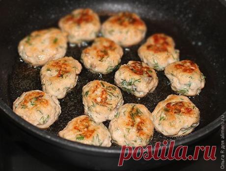 Мини-котлетки из красной и белой рыбы с укропом