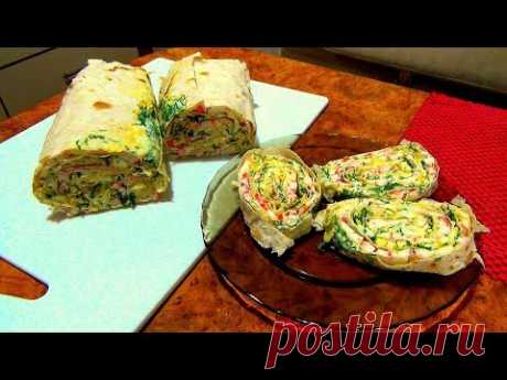 Рулет из лаваша - мировая закуска. Быстро, вкусно, питательно. Простые домашние рецепты.