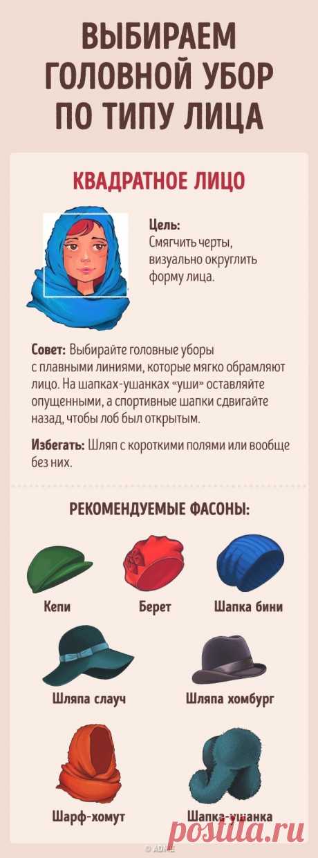 Как выбрать головной убор в соответствии с типом лица