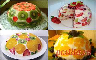 Поварешки: Фруктовые тортики без выпечки. Чудесное наслаждение вкусом