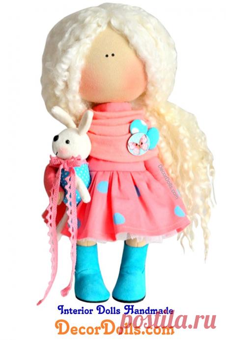 Fabric Tilda Doll, Nursery Decor Doll, Soft Cloth Doll, Interior Rag Doll by Olga P Hello, dear visitors!This is unique handmade cloth doll created by master Olga Ponomareva (Kazan, Russia). Doll is made BY ORDER. Order production time is 14 - 21 days. FREE SHIPPING TO ANY COUNTRYDoll is 30 cm (11.8 inch) tall and made of BEST quality materials.You can order almost any changes in this doll: - hair sty