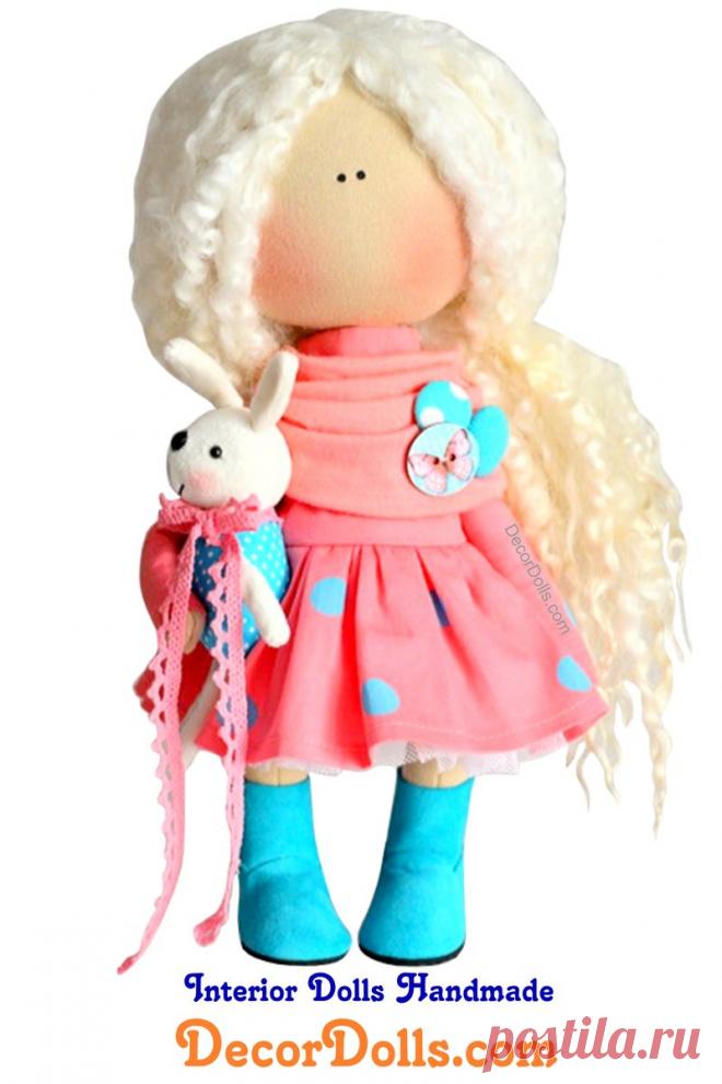 Fabric Tilda Doll, Nursery Decor Doll, Soft Cloth Doll, Interior Rag Doll by Olga P Hello, dear visitors!This is unique handmade cloth doll created by master Olga Ponomareva (Kazan, Russia). Doll is made BY ORDER. Order production time is 14 - 21 days. FREE SHIPPING TO ANY COUNTRYDoll is 30 cm (11.8 inch) tall and made of BEST quality materials.You can order almost any changes in this doll: - hair sty