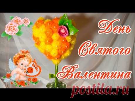 Топиарий из сизаля в виде сердца. Ко Дню Св. Валентина.