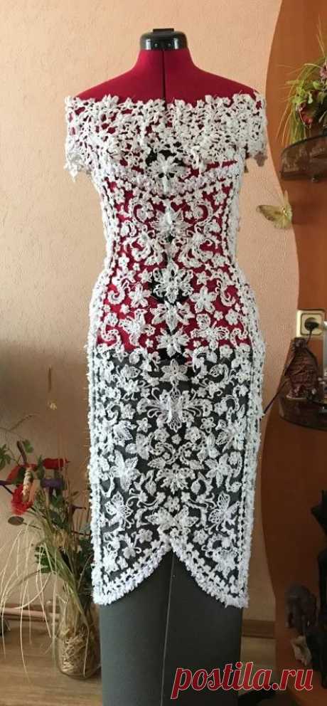 Платье из коллекции &quot;АНГЕЛ&quot; . выполнено в новой авторской технике. Все элементы узоров и фасон разработаны дизайнером, повторы исключены