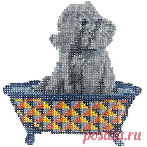 Tub Friends - Elephant | Needlepoint.Com