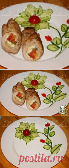 Цветок из огурца - кулинарный рецепт