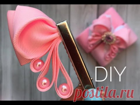 😉 Бантики из репсовых лент. МК/DIY. DIY Hair Bow