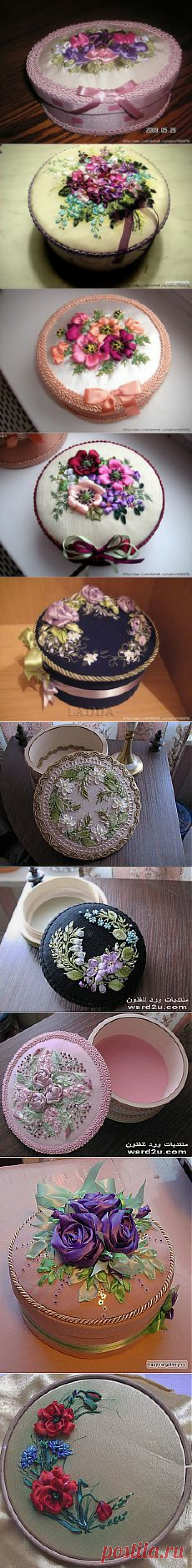 ленты | Ribbon embroidery, Embroidery and Craft