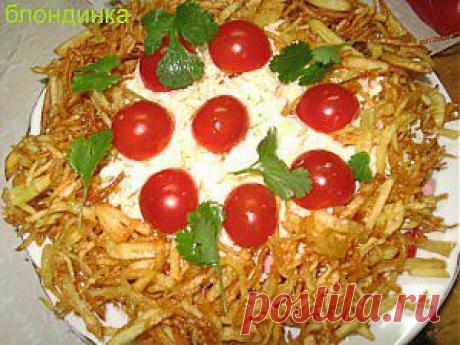 Слоеный салат &quot;Блондинка&quot; | Кулинар дома - Готовим дома