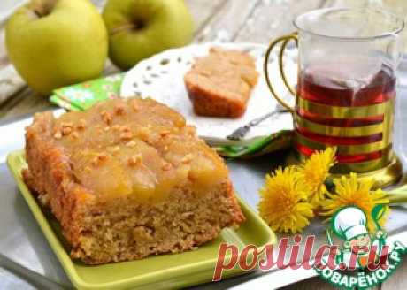 Постный яблочный пирог-перевертыш - кулинарный рецепт