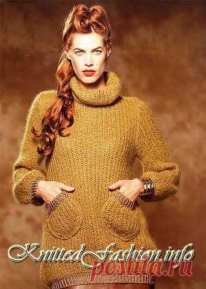Свитер с карманами - KnittedFashion.info - Модное Вязание