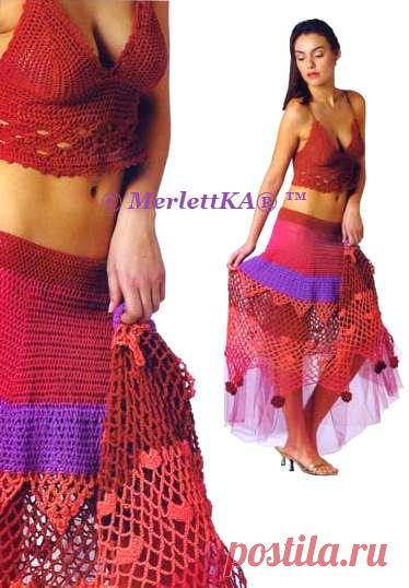 Летние вязаные юбки и комплекты ☆ подборка ☆ вязание крючком