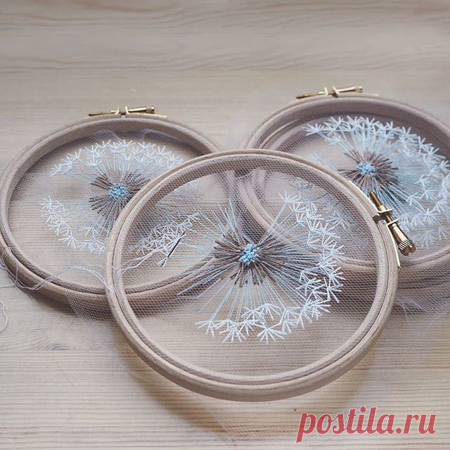 So slowly these are coming to life. I guess it's because of the time of the year, not the dandelion season here 🙂
.
..
... #wip #embroideryontulle #makeawish #dandelion  #dandelionembroidery #handembroidery #bordado  #botanicalembroidery #hoopart #embroideryartist #fiberart  #velvetmeadow #shopsmall #smallbusiness #etsy