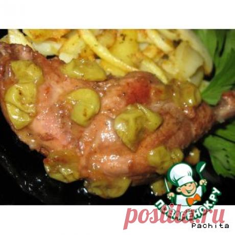 Утиные ножки с виноградом в инжирном маринаде - кулинарный рецепт