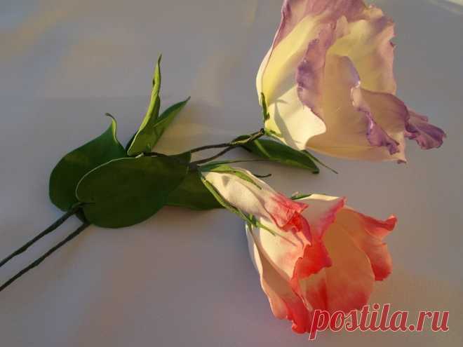 Эустома — нежные цветы из фоамирана — Делаем руками