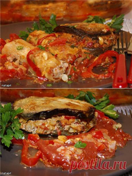 "Канелони" из лука и "сэндвичи" из баклажанов. - рецепт..