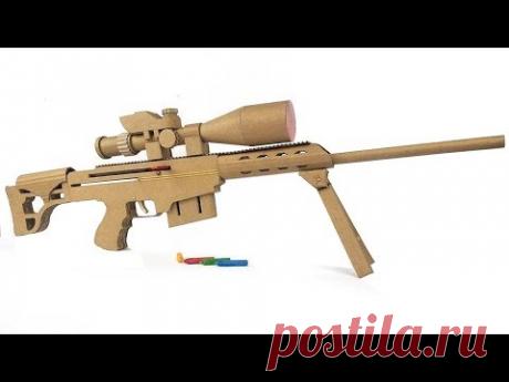 How To Make Cardboard Sniper That Sh00ts -  With Magazine