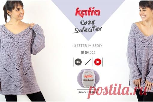 Туника в стиле оверсайз крючком.