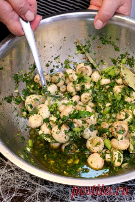 Сухая засолка шампиньонов. Готовлю для своих гостей. | Вкусно#Смачно | Яндекс Дзен
