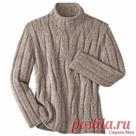Узор &quot;Плоские косы&quot; для стильного свитера.