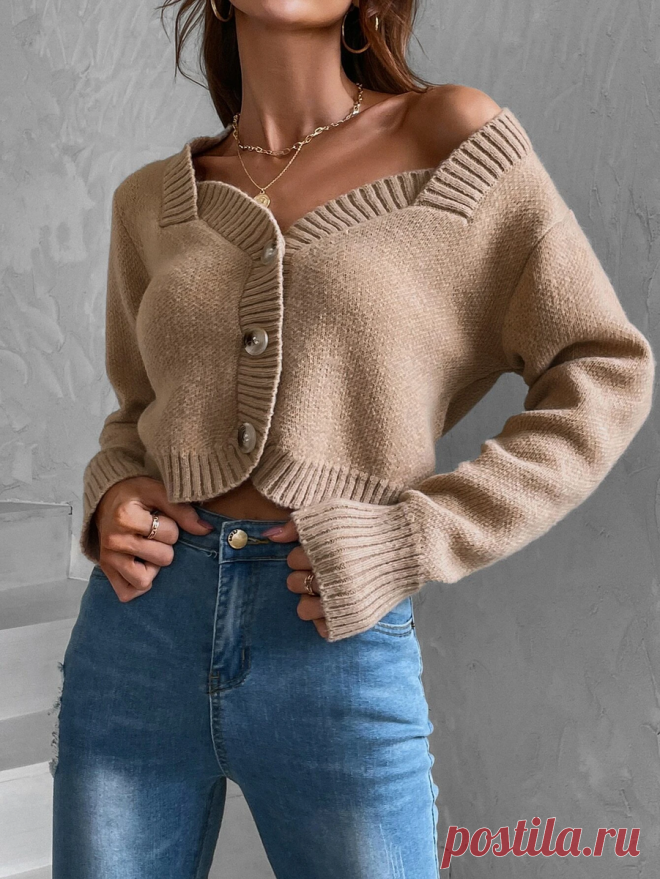 Вязаные новинки каталога Shein. Кардиганы и безрукавки со схемами