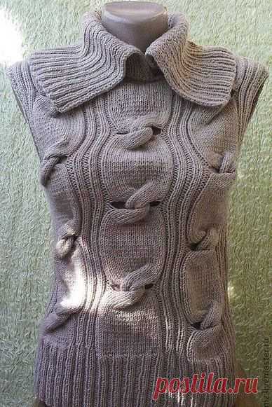 Вяжем сами » Архив » Туника узором «косы»