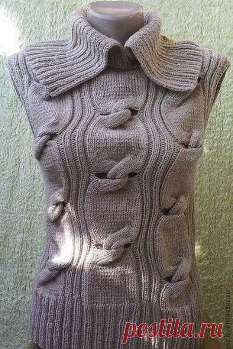 Вяжем сами » Архив » Туника узором «косы»