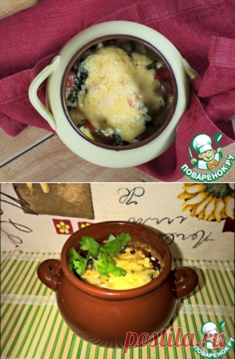 Картофель с курицей и сыром в горшочке - кулинарный рецепт