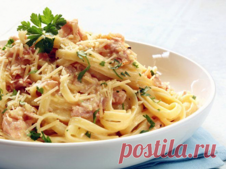 Спагетти «Карбонара» с грибами