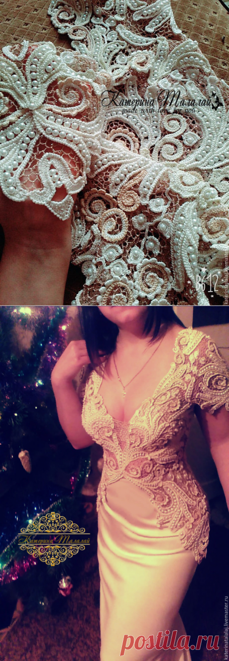 Купить Dress "Pearls" - белый, wedding, wedding accessories, wedding dress, свадебное платье