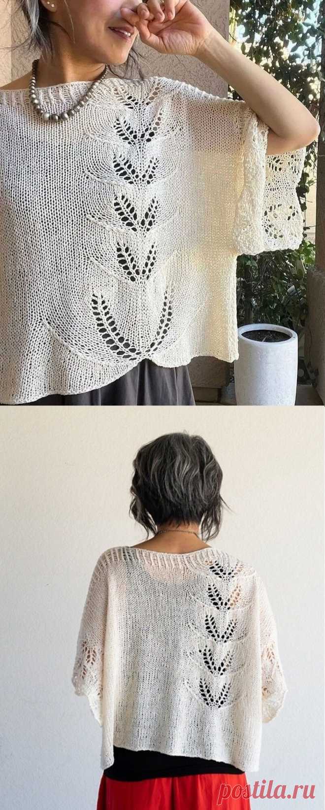 Летняя вязаная блуза