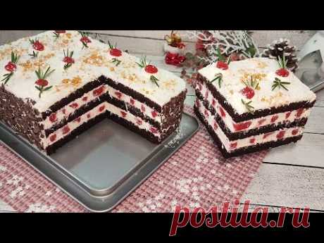 Быстрый, нереально вкусный торт МАДРИД! Клубнично-Шоколадный! Без желатина! Тает во рту!