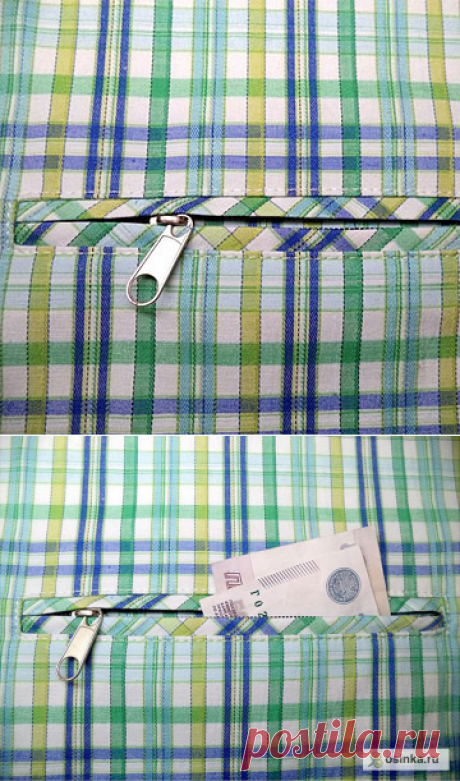 Мастер-класс. Карман в рамку на молнии