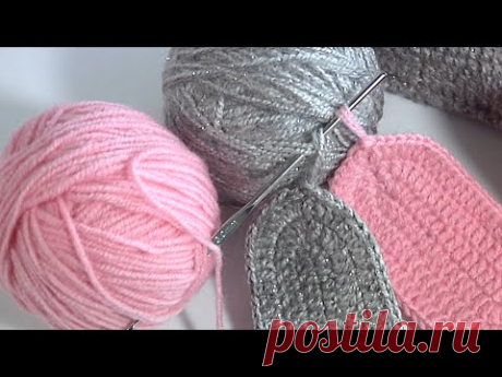 Crochet Sole for Baby Slippers/Crochet for Baby/Free Crochet Tutorial