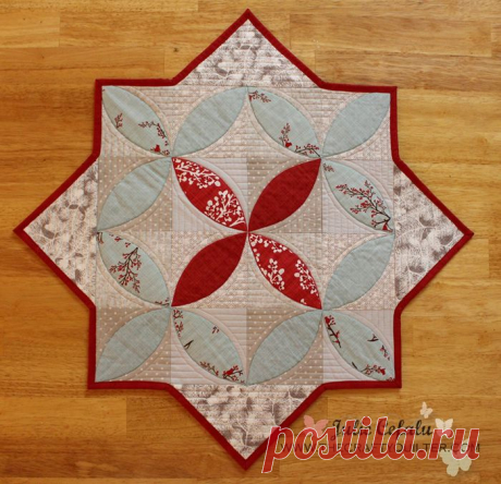 Плотная салфетка с орнаментом из лоскутов — Рукоделие