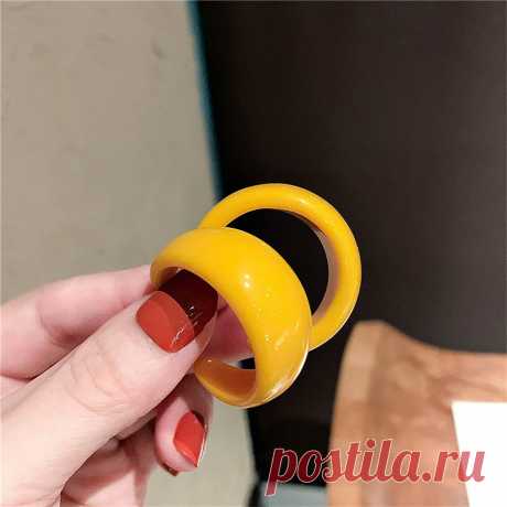 Женские серьги-кольца из акриловой смолы AENSOA, в Корейском стиле карамельных цветов, геометрические серьги с-образной формы белого и желтого цветов, ювелирные украшения, 2021 | Украшения и аксессуары | АлиЭкспресс